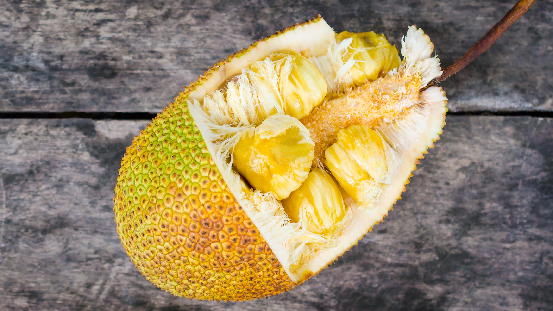 What a jackfruit looks like on the inside.