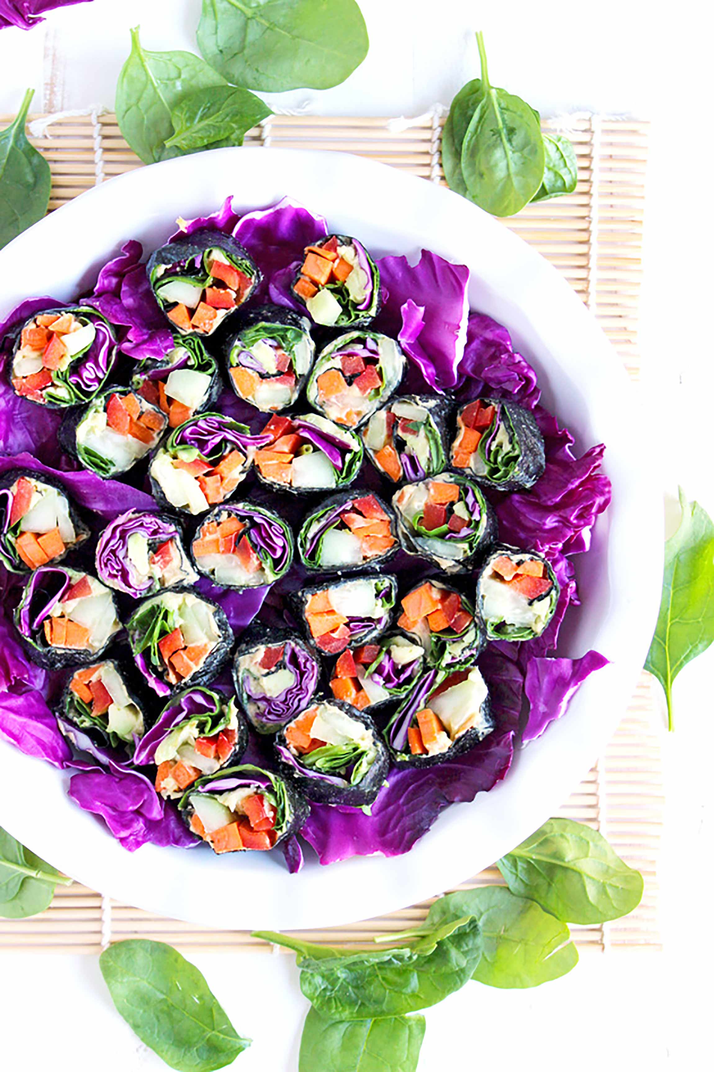 healthy school lunch ideas: veggie nori rolls