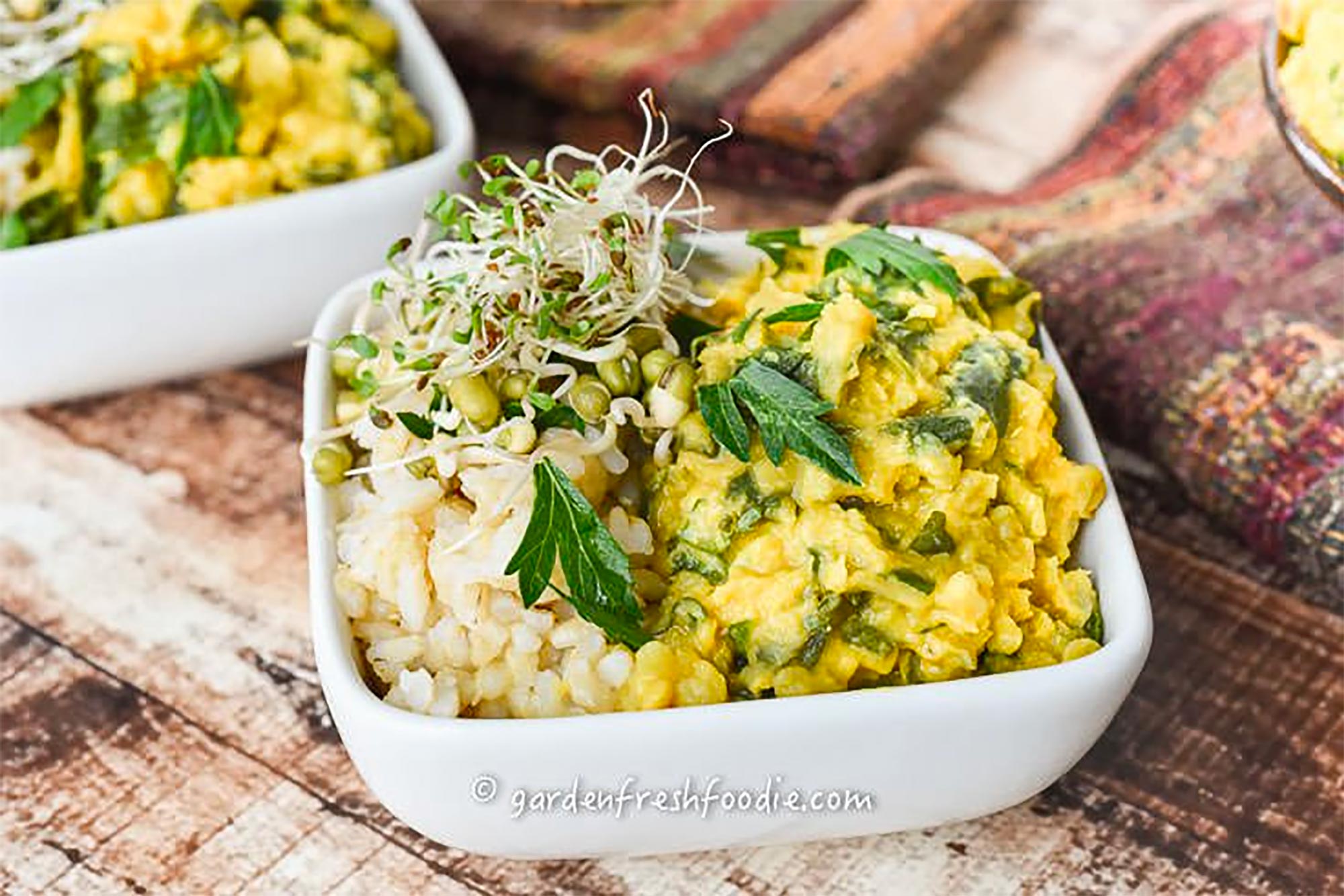 bowl of cauliflower lentil soup