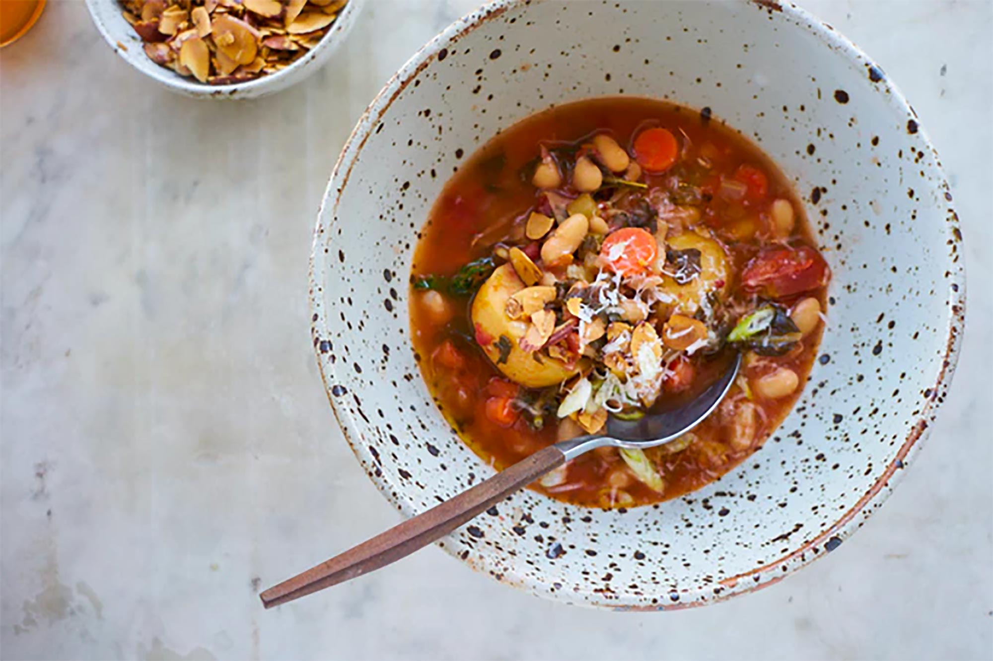 bowl of minestrone soup