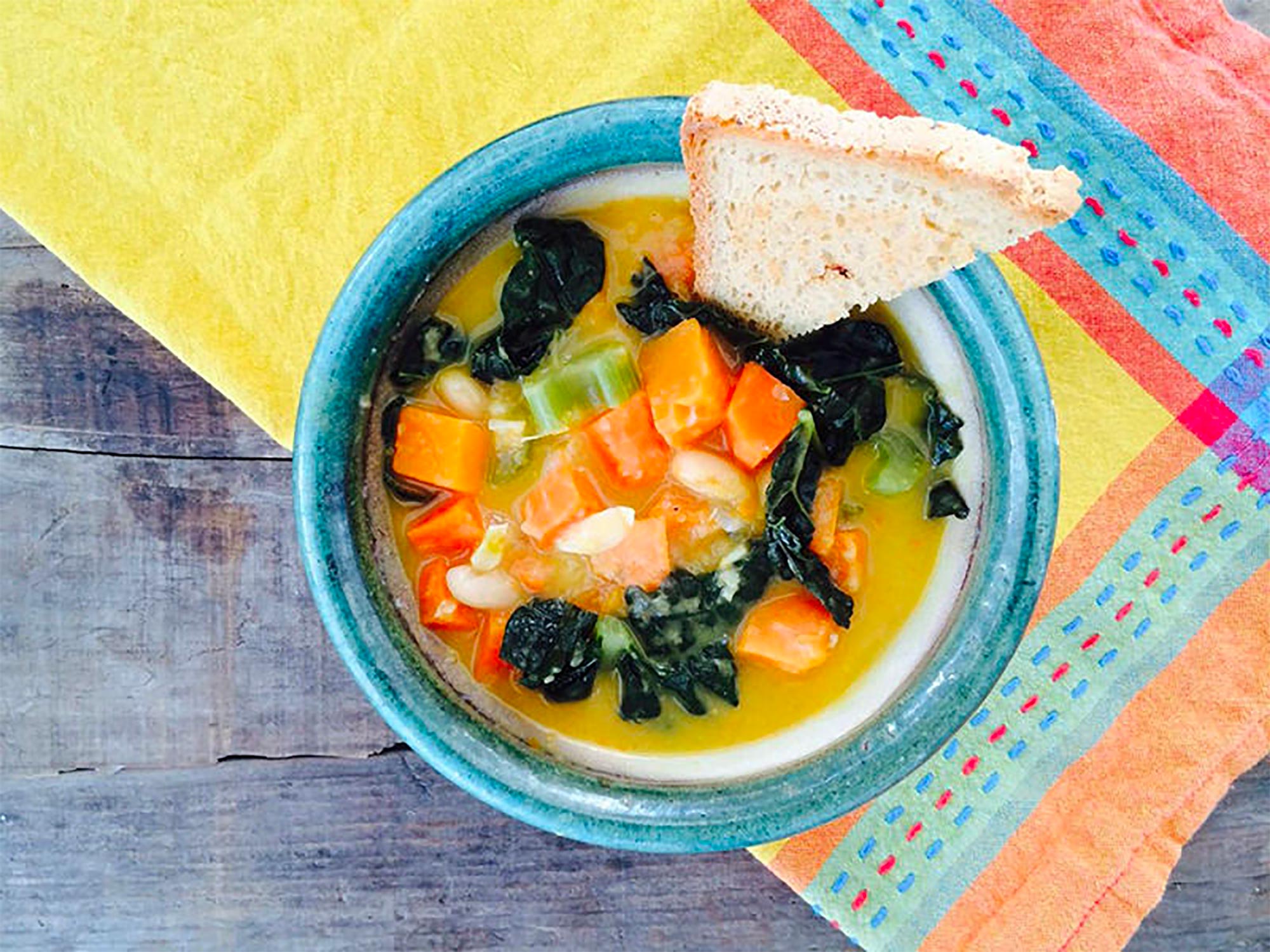 bowl of tuscan kale soup
