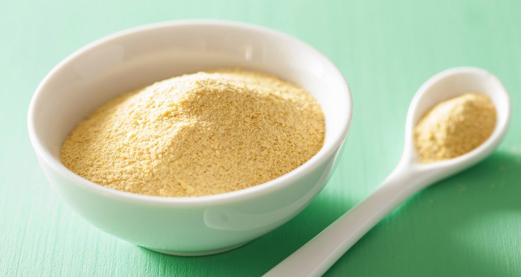 A bowl of nutritional yeast