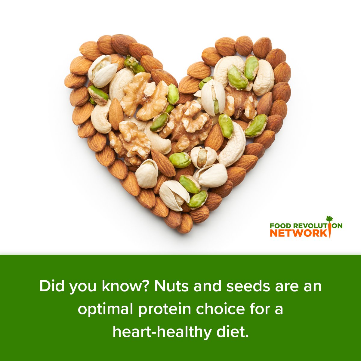 Did you know? Nuts and seeds are an optimal protein choice for a heart-healthy diet.
