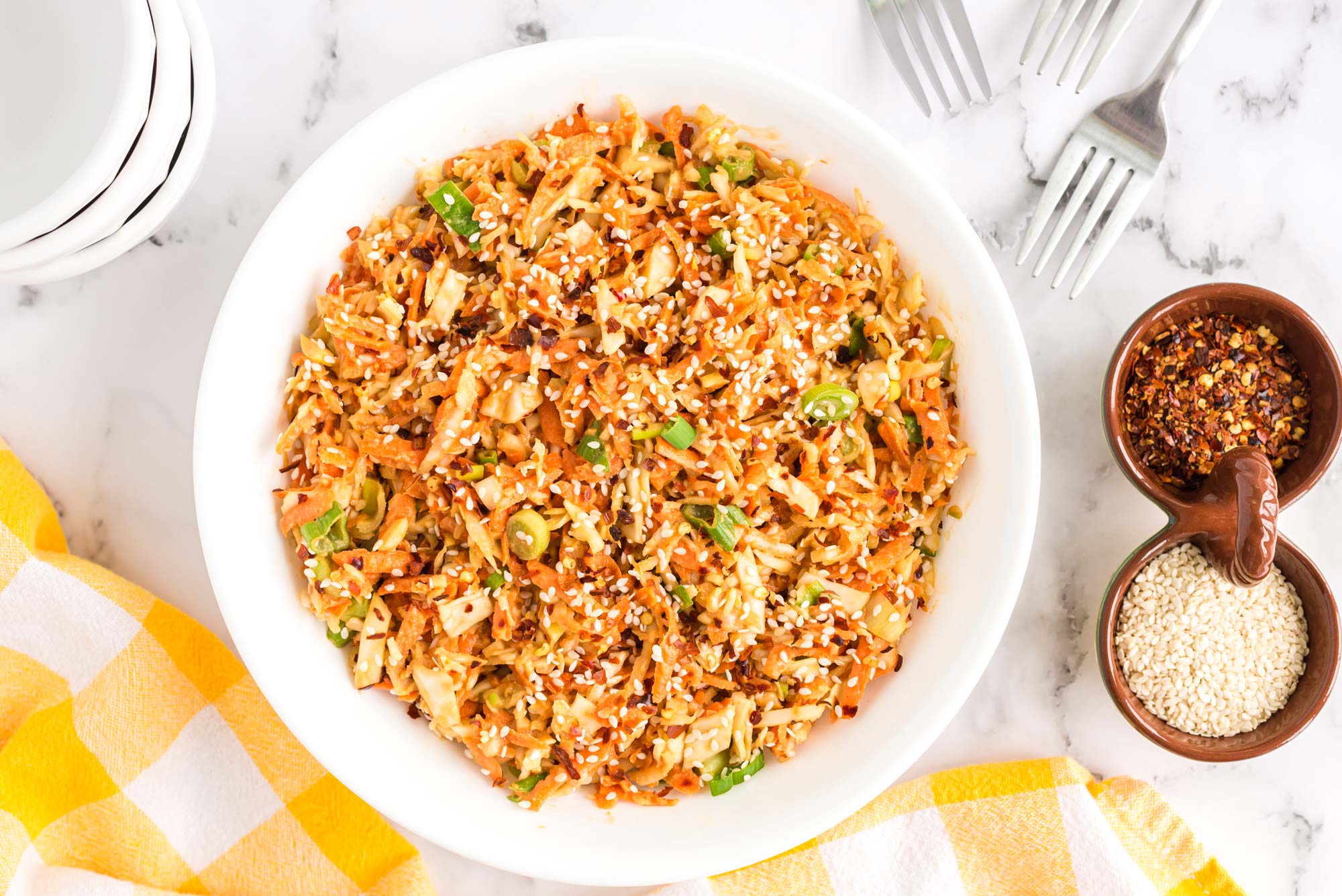 Carrot and cabbage slaw - a healthy, budget-friendly meal