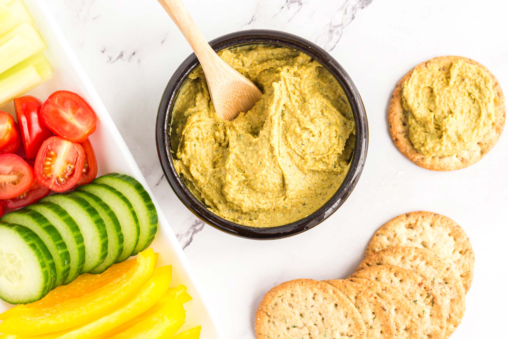 Garlicky cheesy hemp seed spread