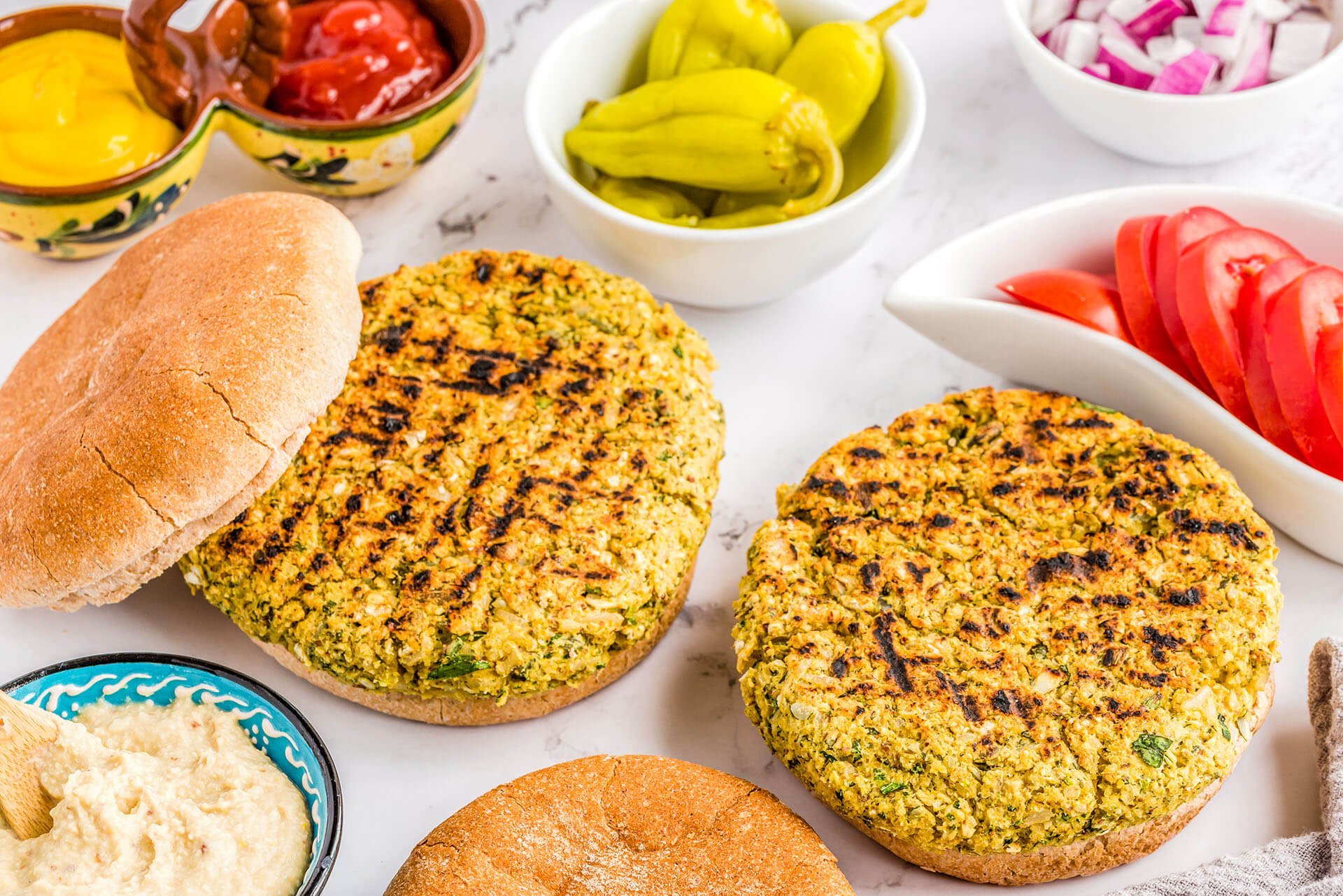 Chickpea Pumpkin Seed Burgers