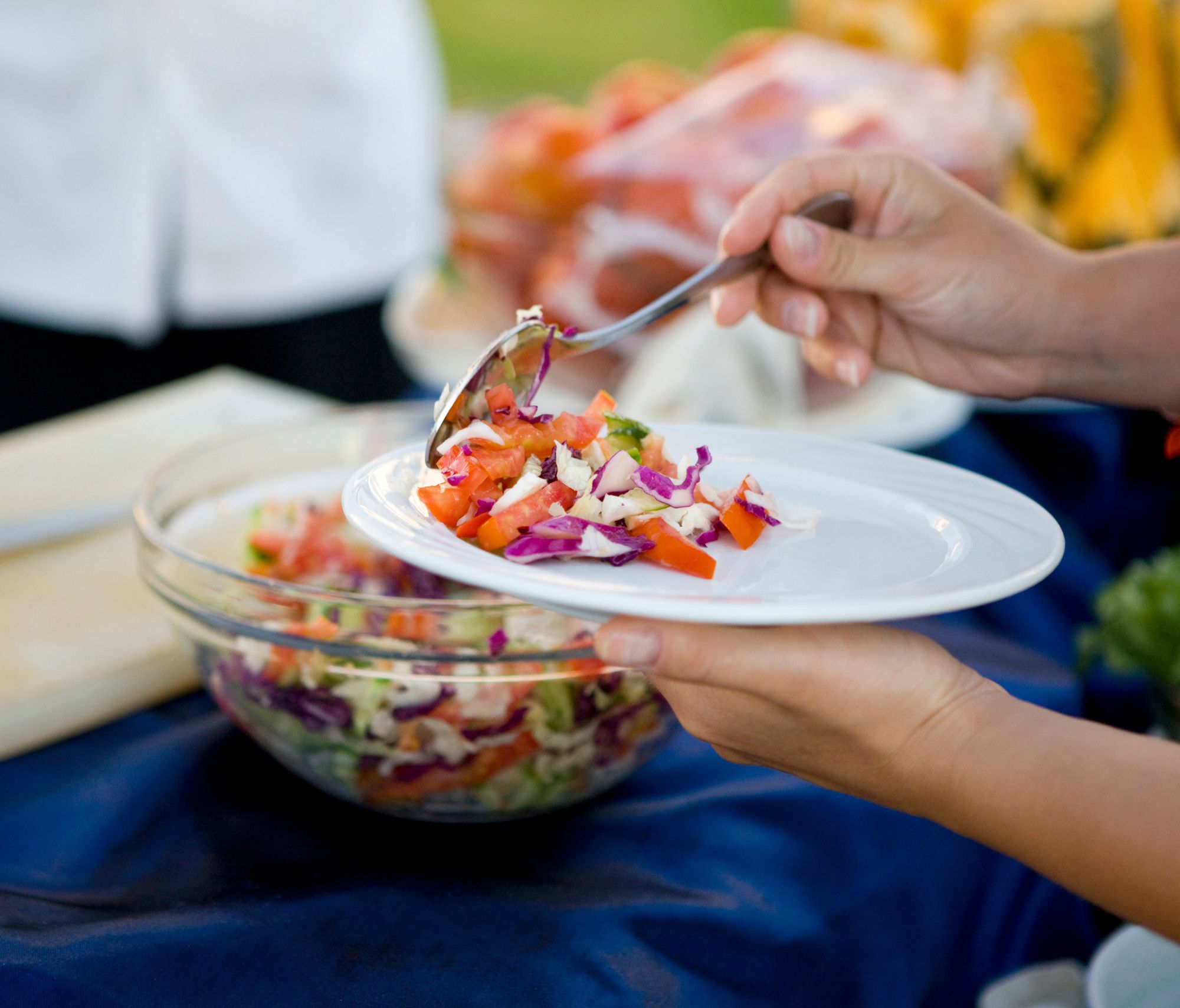 salad on a plate