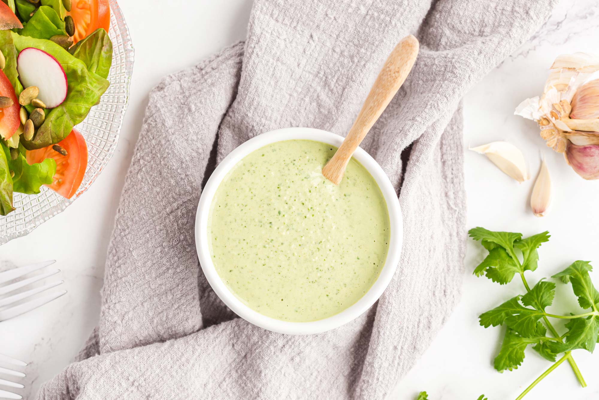 Green goddess oil free salad dressing