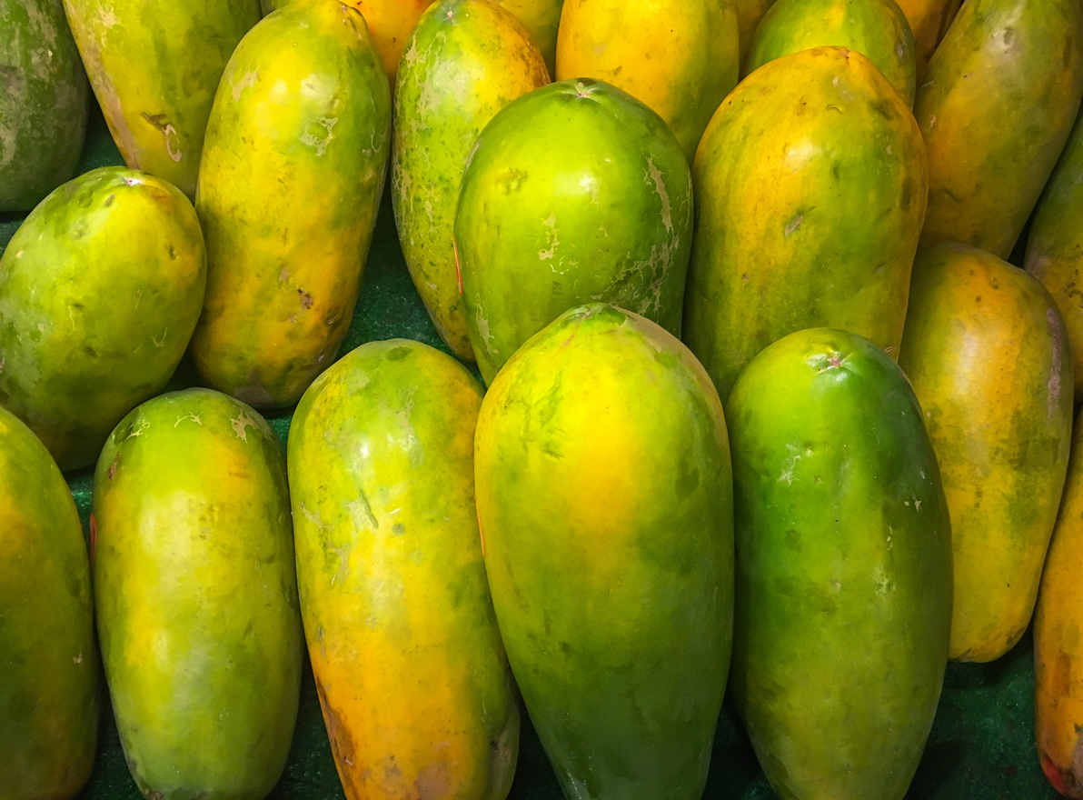 Papaya fruit at market