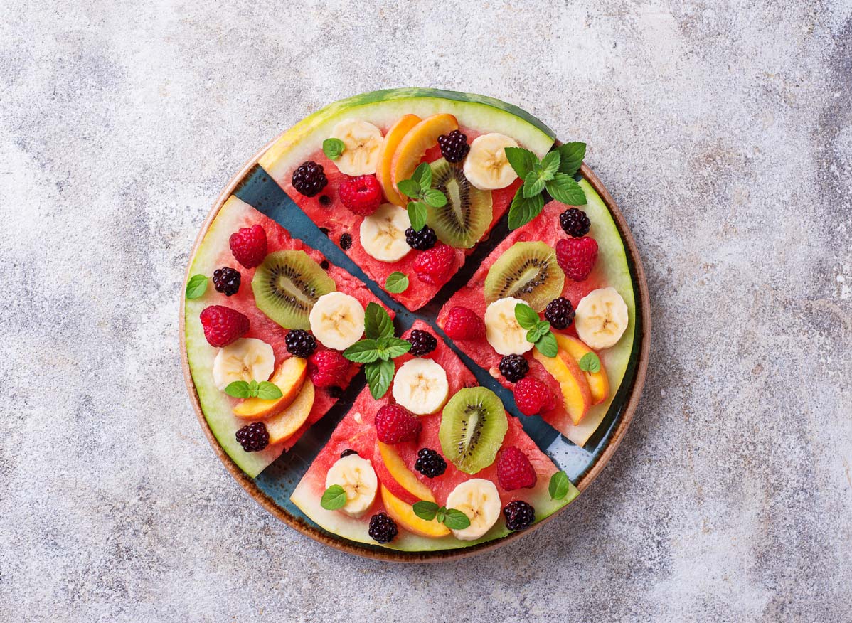 watermelon fruit pizza