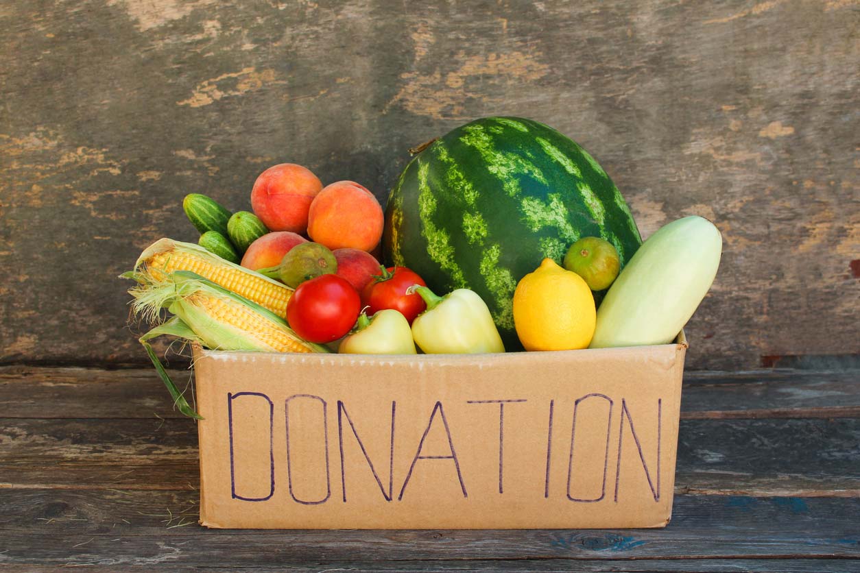 Donation box for produce