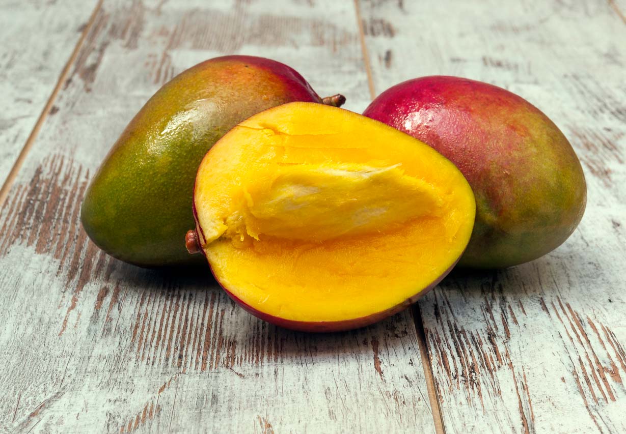 Cut open mango