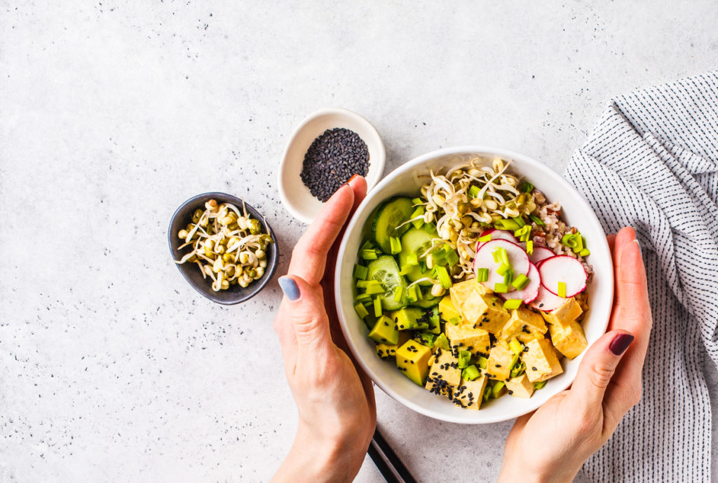 Vegan poke bowl