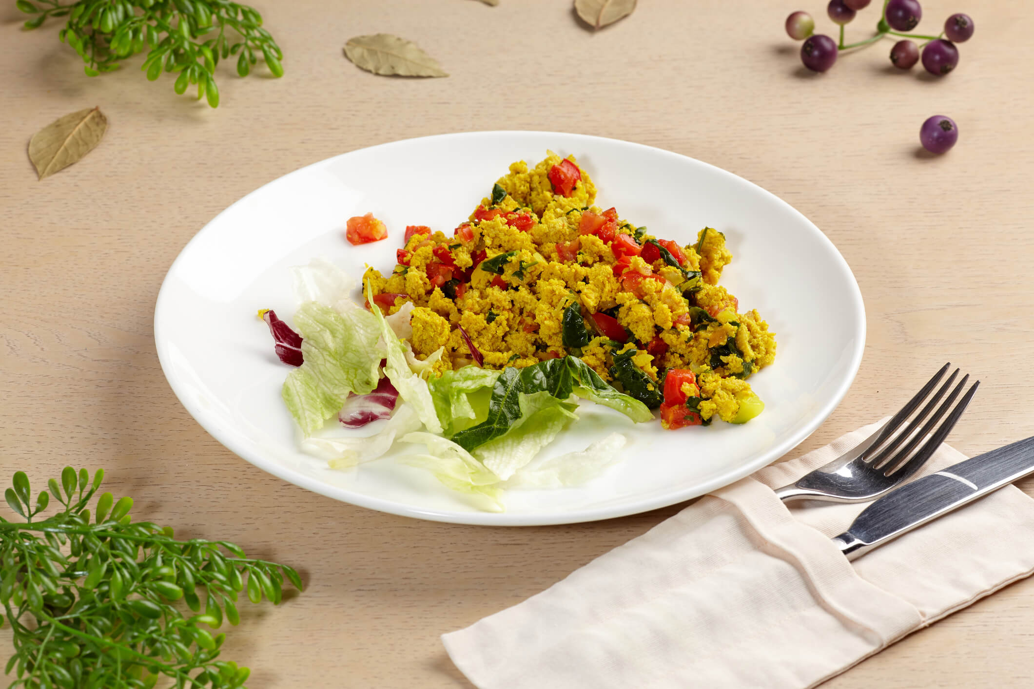 Tofu scramble with vegetables