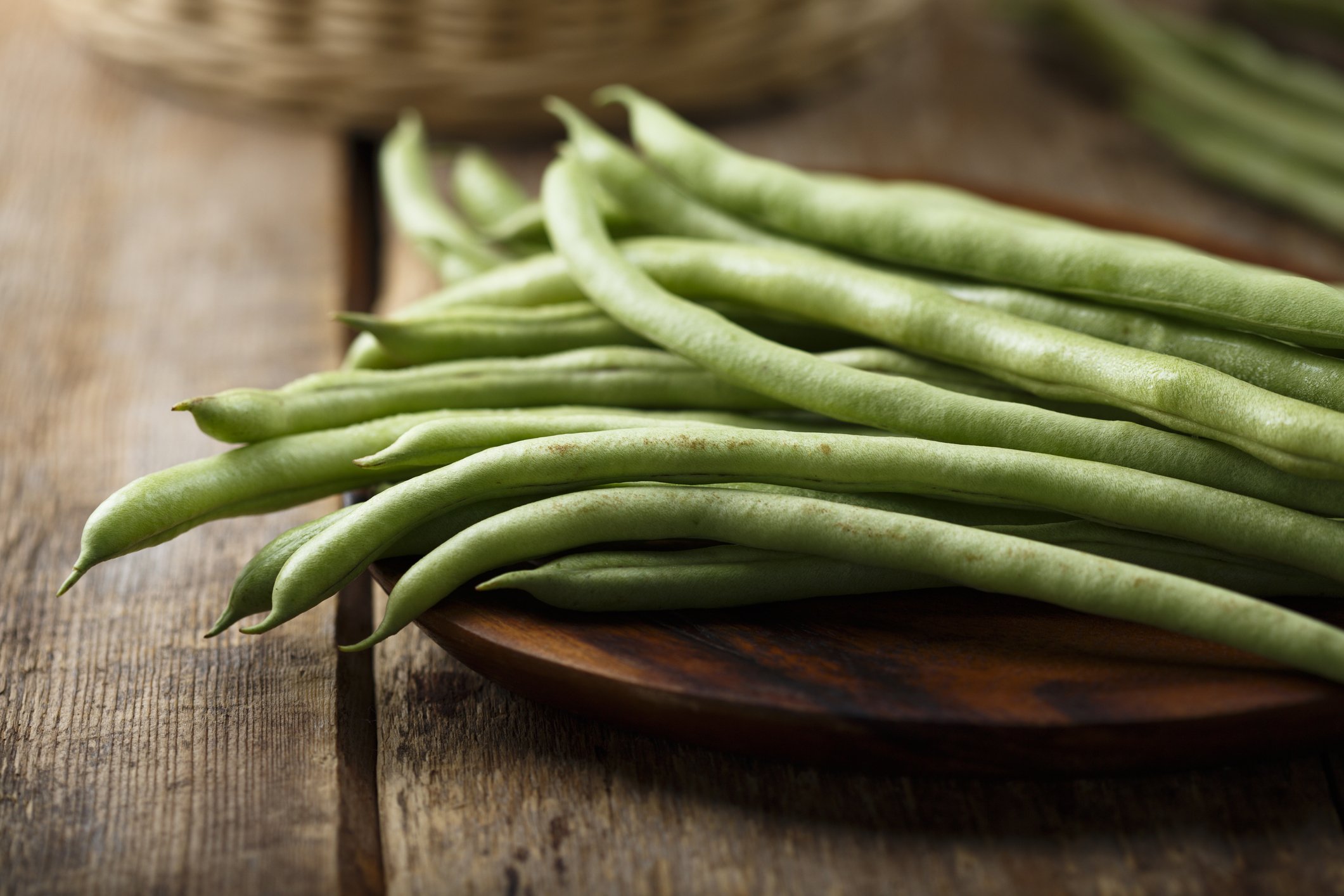 Raw green beans