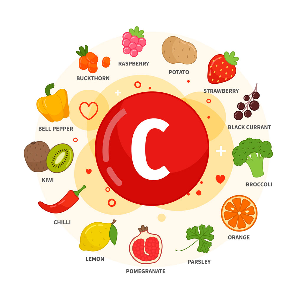 信息圖表維生素C食品