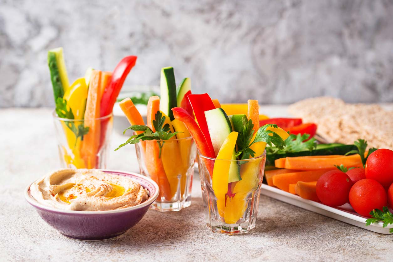 crunchy healthy snacks on display