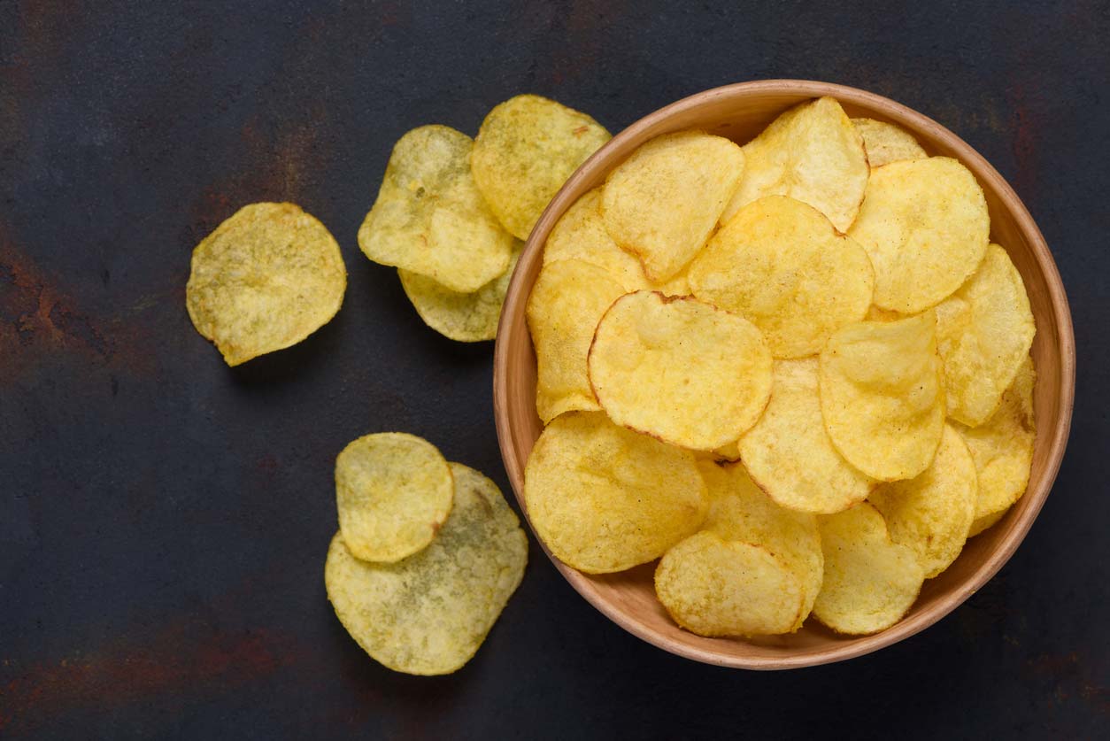 potato chips in bowl