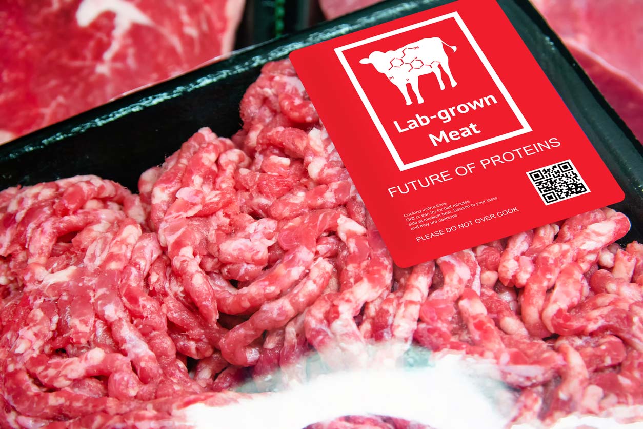 Lab-grown meat package