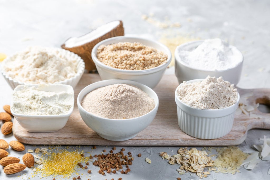 Different types of flour