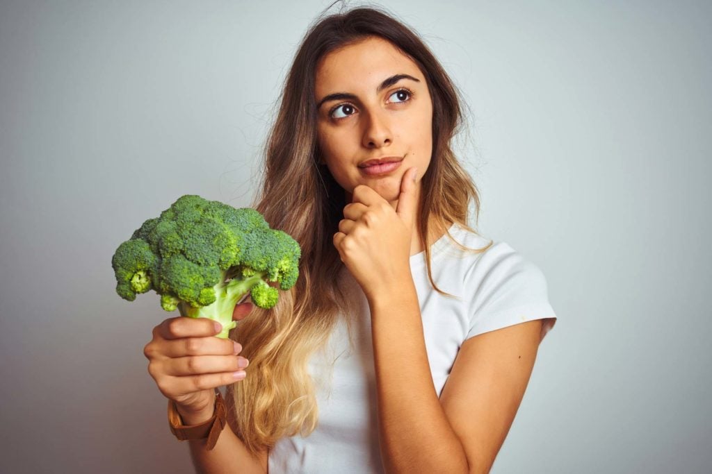 Woman considered the health benefits of sulforaphane