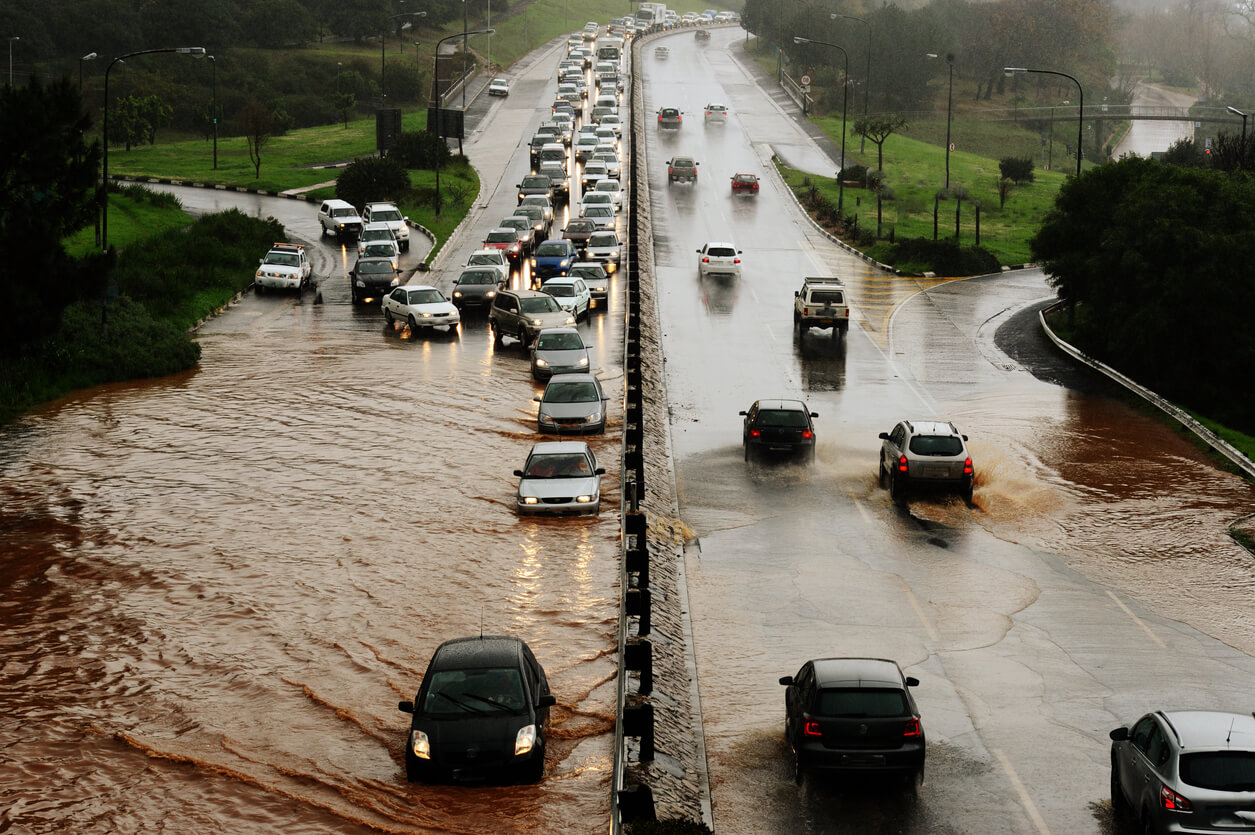 flooding road