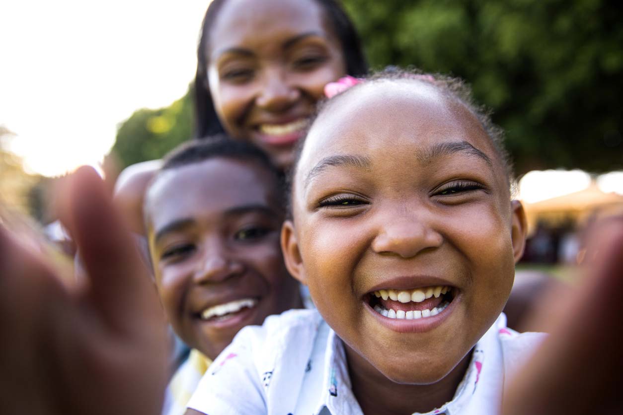 family of color selfie