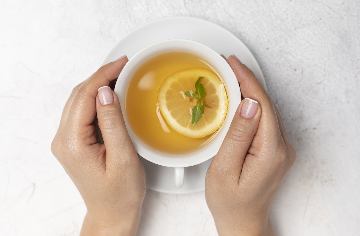 Woman with Herbal Tea