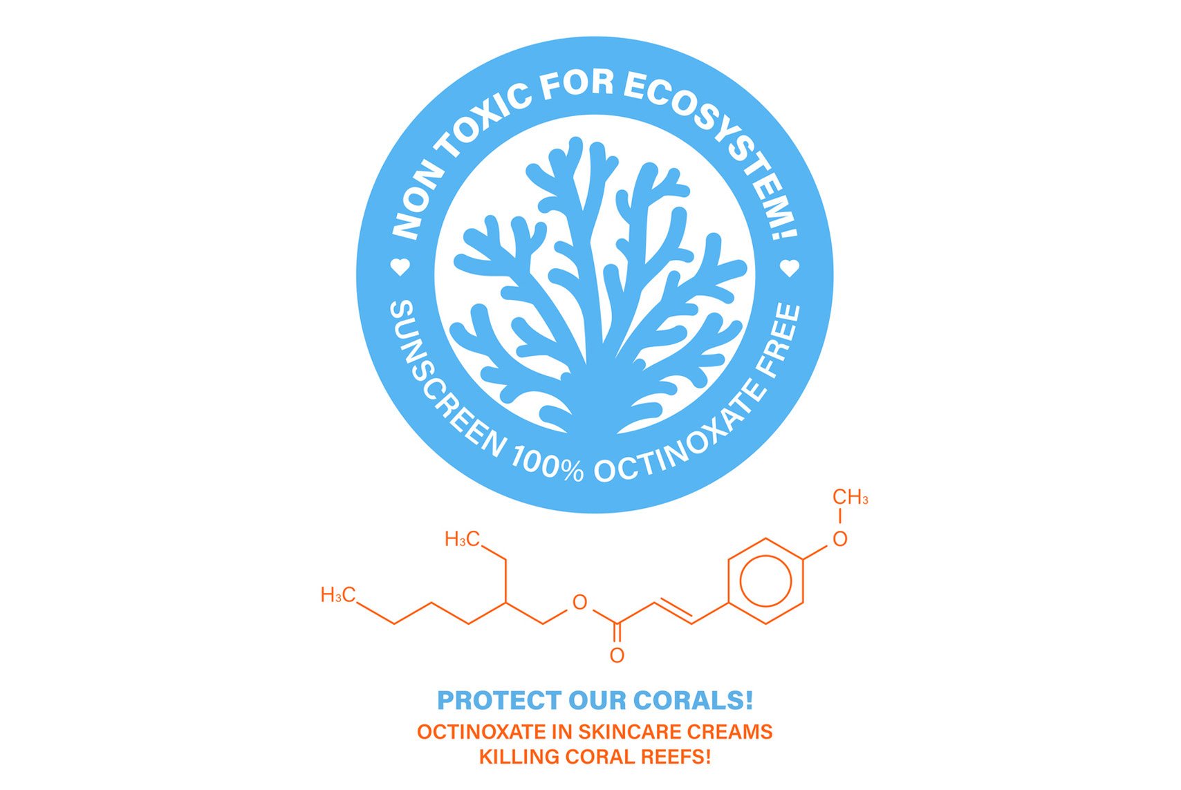 non-toxic for ecosystem protect our corals skincare cosmetic bleaching coral reefs