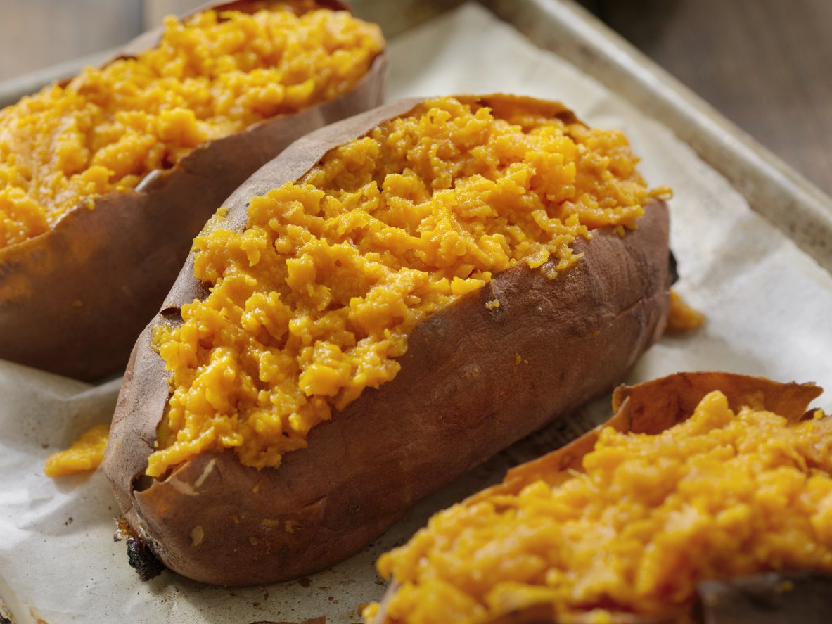 Twice Baked, Stuffed Sweet Potatoes