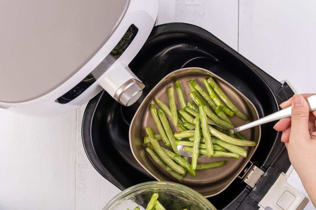 prepping green beans in air fryer