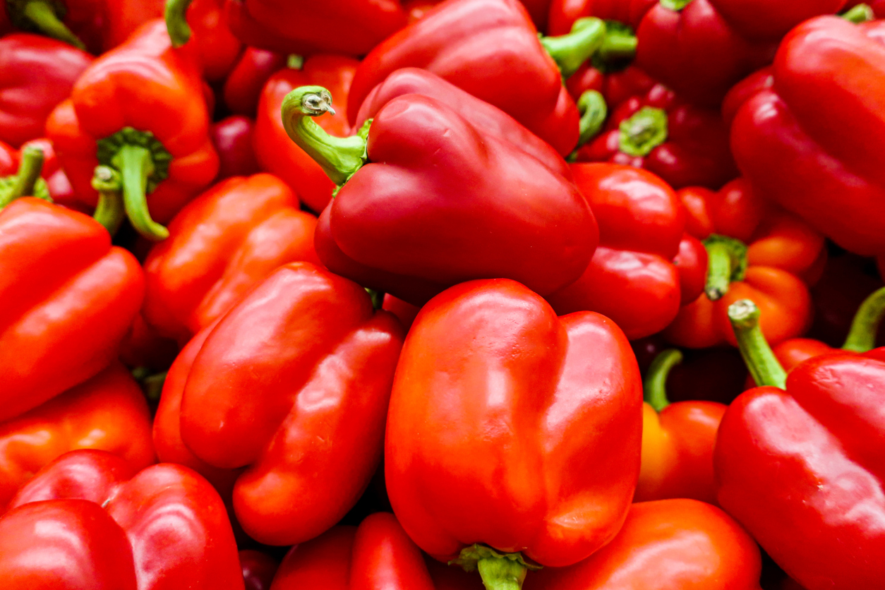 red bell pepper fruit background image