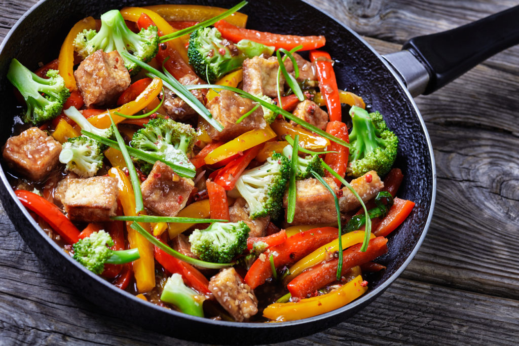 Kung pao tofu recipe in pan