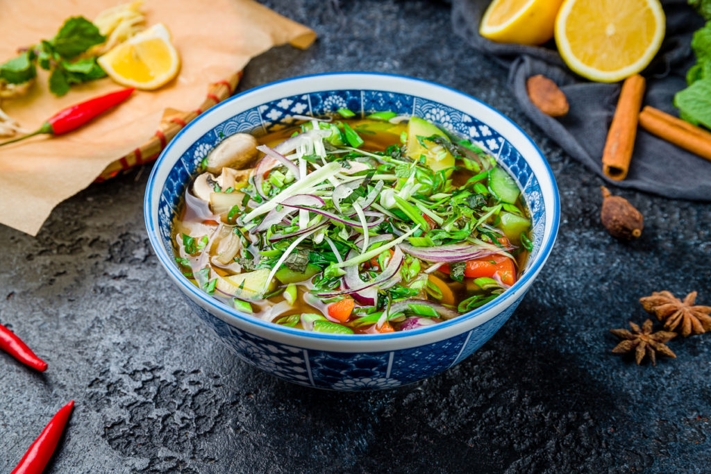 Vegetarian Vietnamese soup Pho Ho