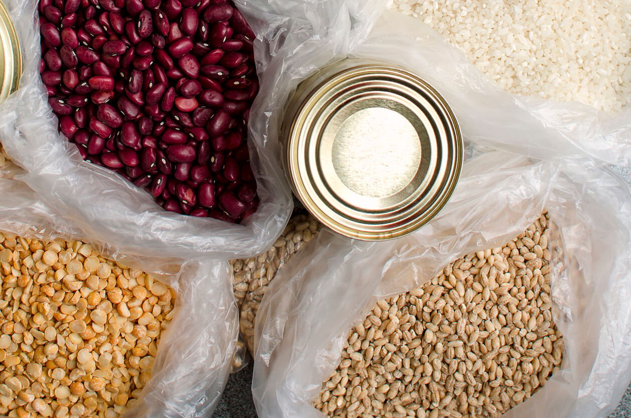 pearl barley peas and beans are healthy dry cereals