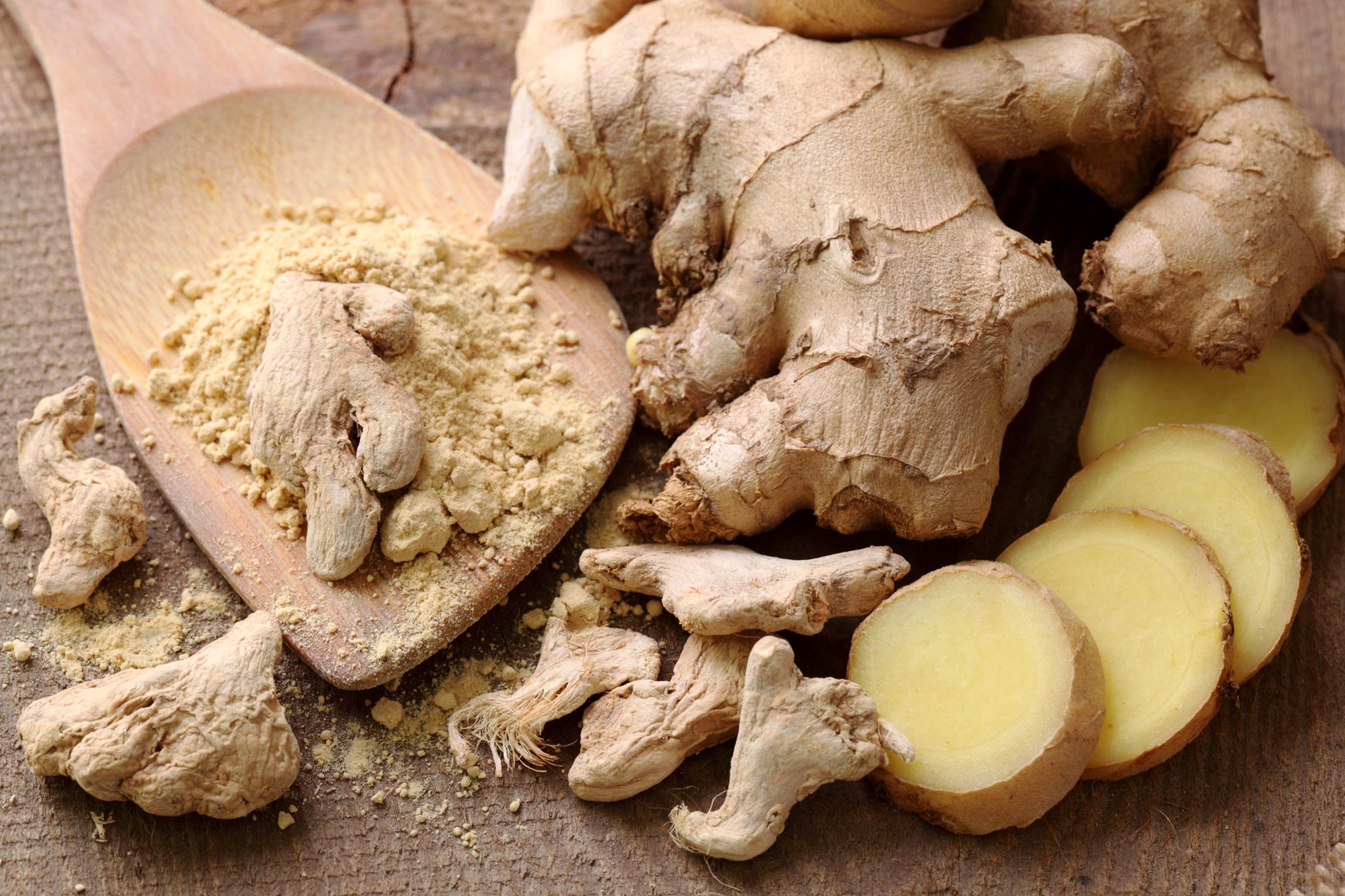 Healthy spices: ginger root