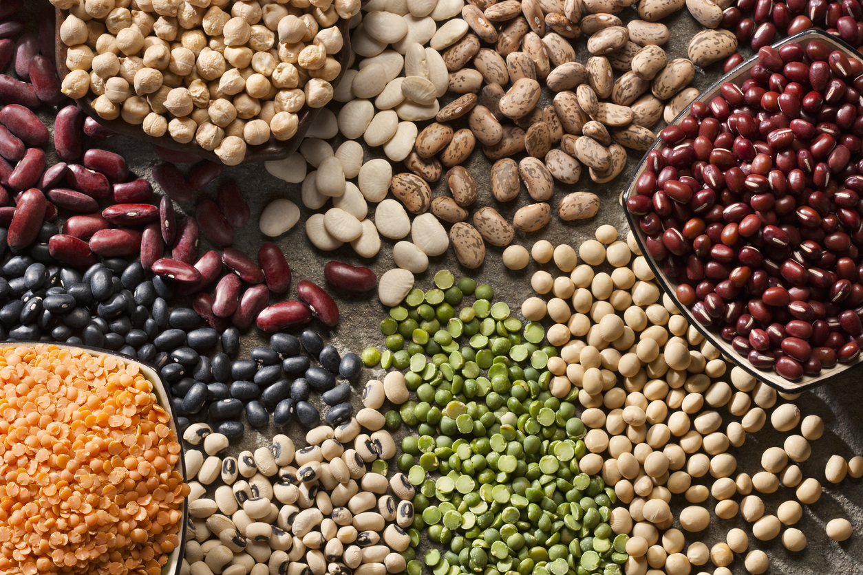 An up close picture of organic legumes
