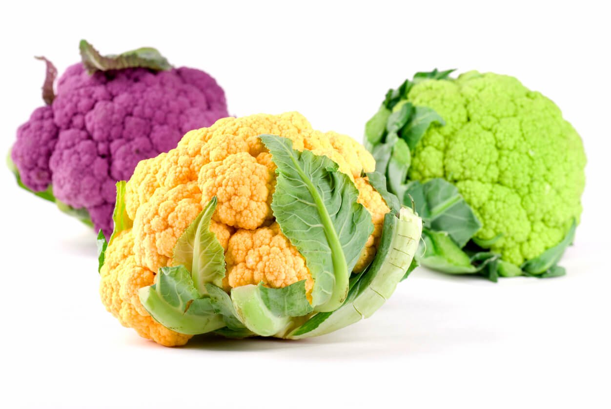 yellow green purple cauliflower