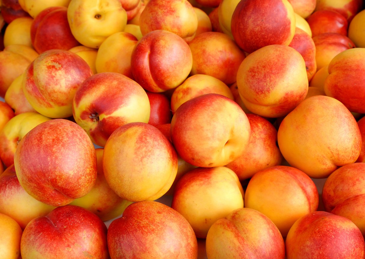 "nectarines, fresh fruit at the market"