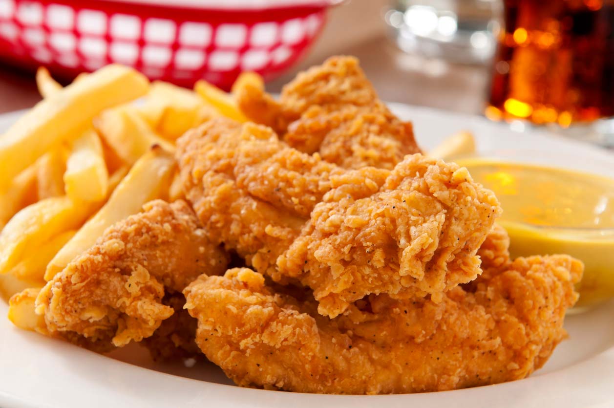 fried chicken and french fries