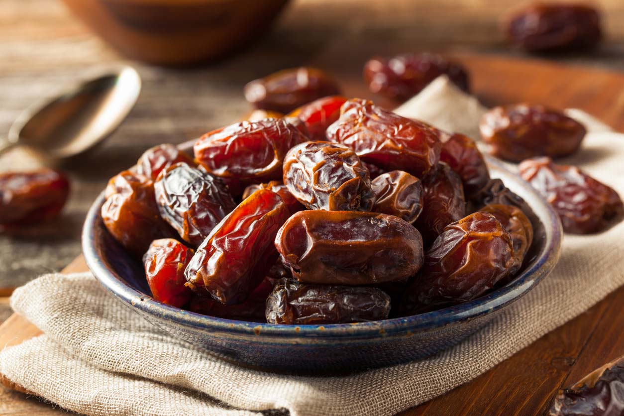 dates in a serving bowl