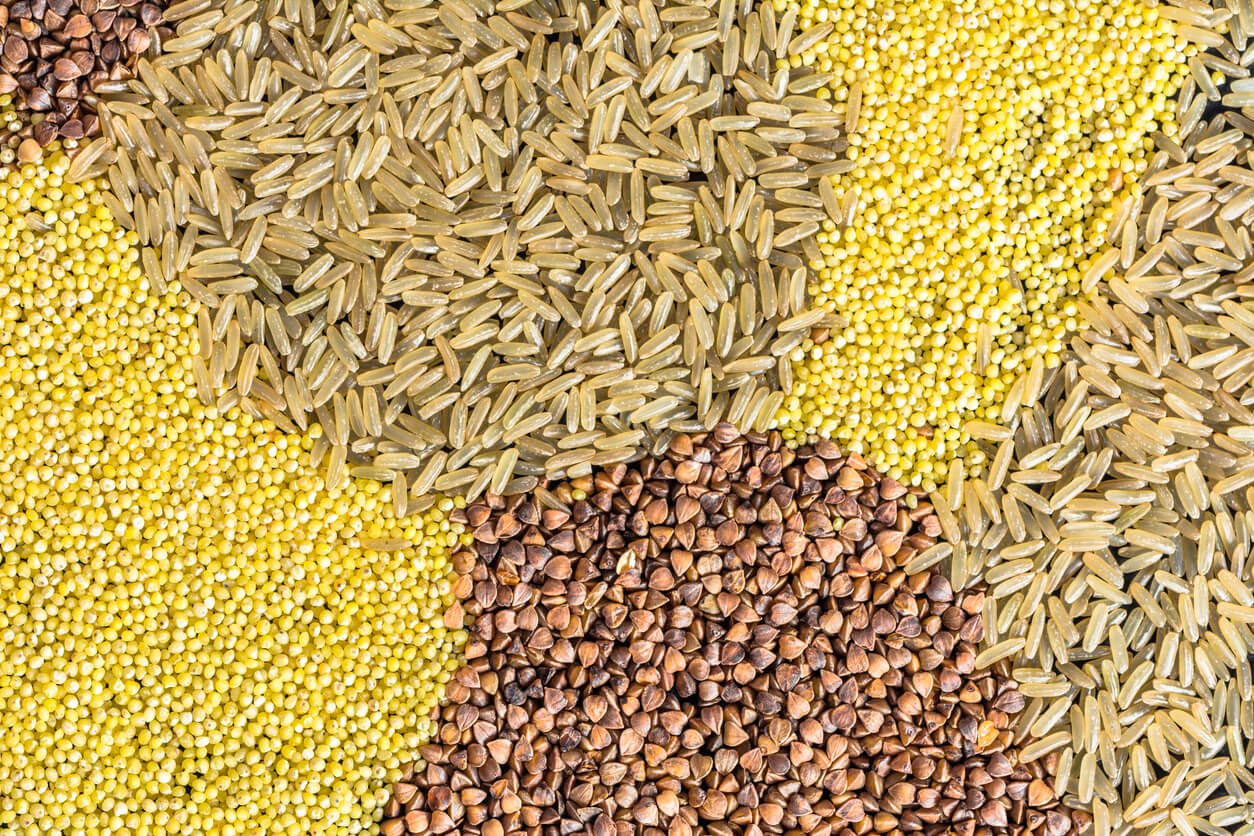 various grain of cereal texture background