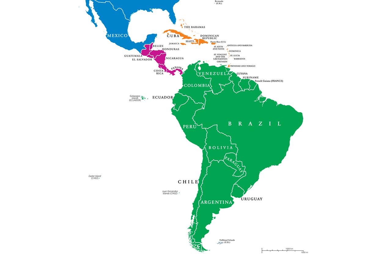 Map of Latin America