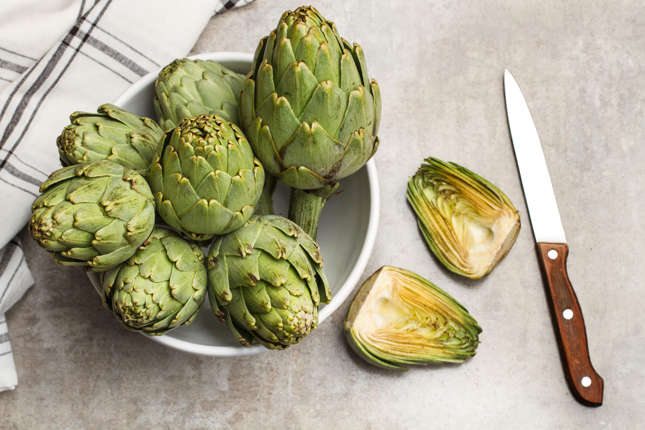 Spring vegetables and fruits: artichokes