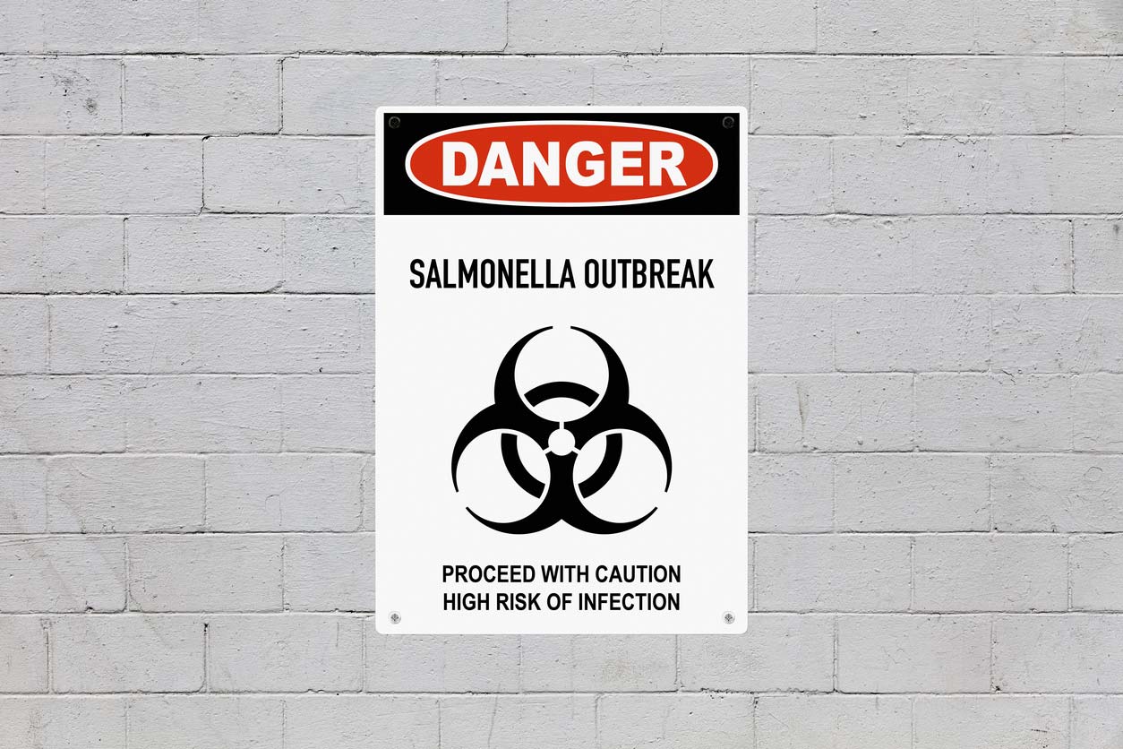 danger sign for salmonella outbreak