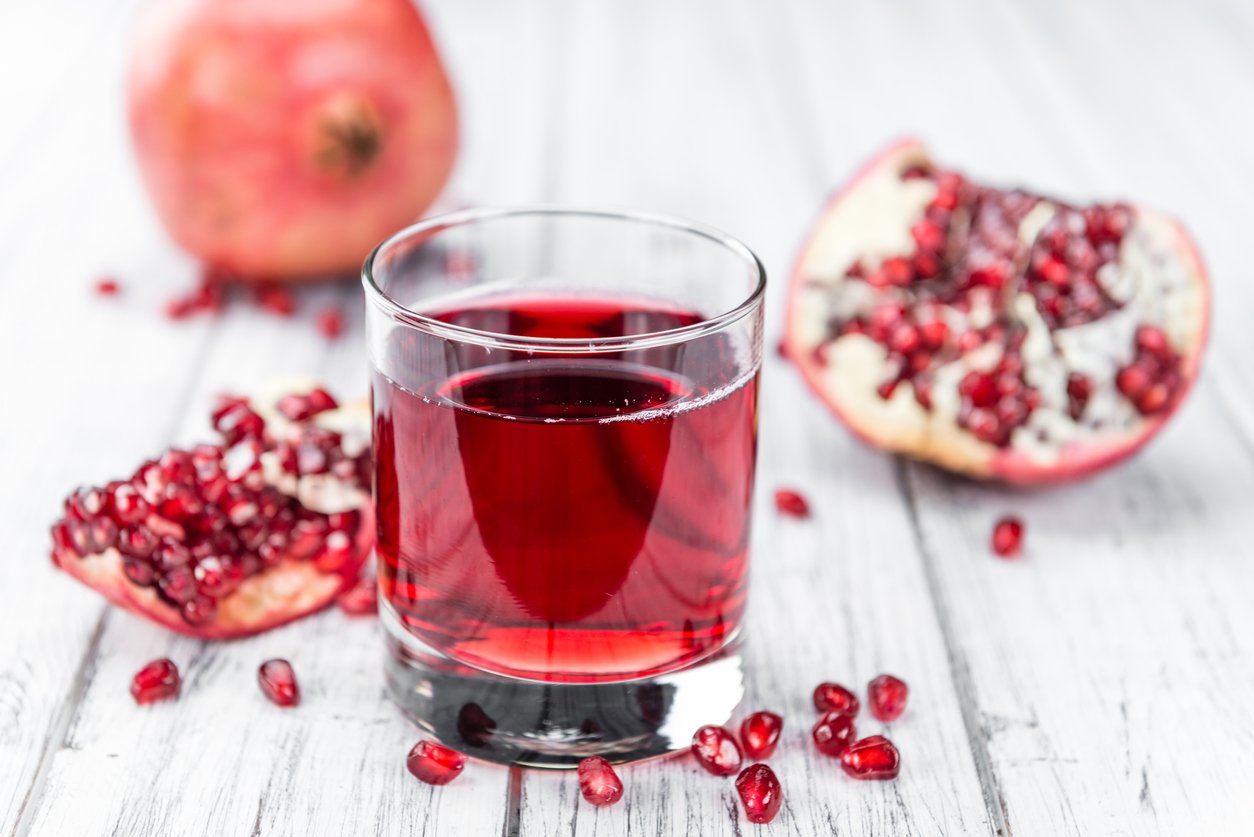 fresh made pomegranate juice