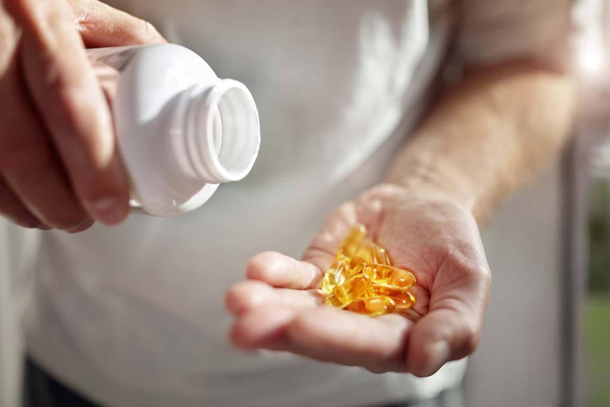 A handful of vitamin D supplements