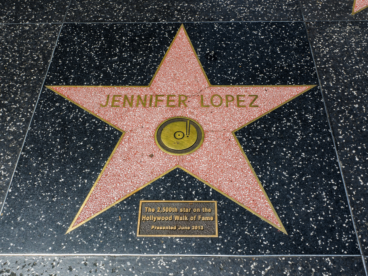Jennifer Lopez's Star, Hollywood Walk of Fame - August 11th, 2017 - Hollywood Boulevard, Los Angeles, California, CA, USA