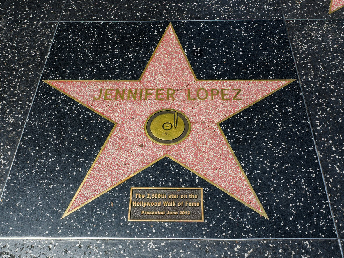 Jennifer Lopez's Star, Hollywood Walk of Fame - August 11th, 2017 - Hollywood Boulevard, Los Angeles, California, CA, USA