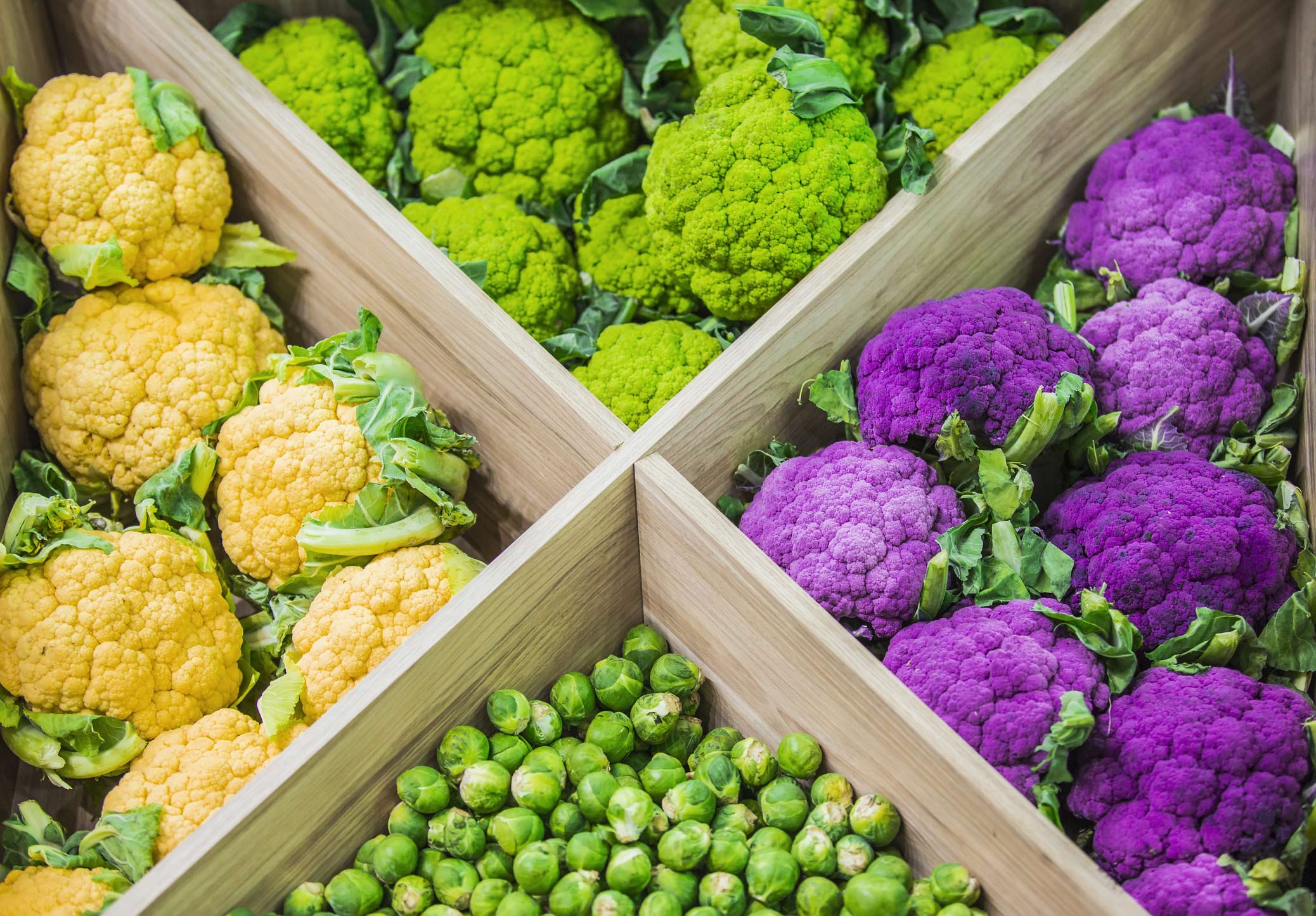 Colorful cruciferous vegetables